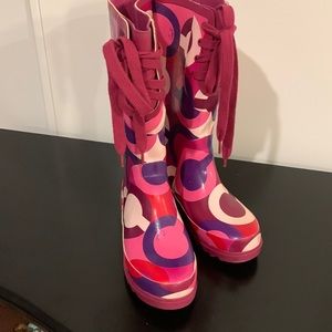 Coach rain boots